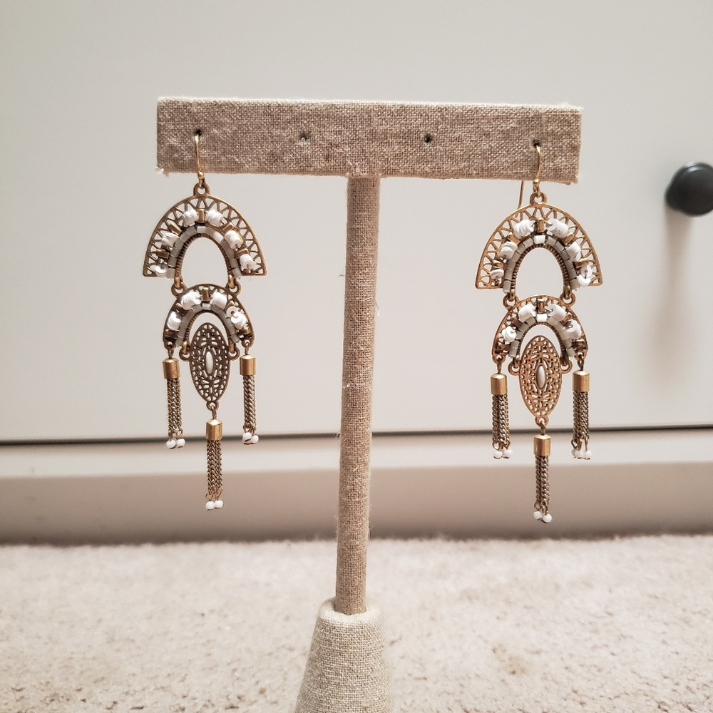 Stella and Dot Gold Chandelier Earring